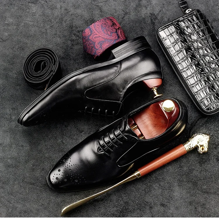 Новый резной дышащий человек Представительская обувь классические Пояса из натуральной кожи ручной работы Обувь шнурованная для женщин