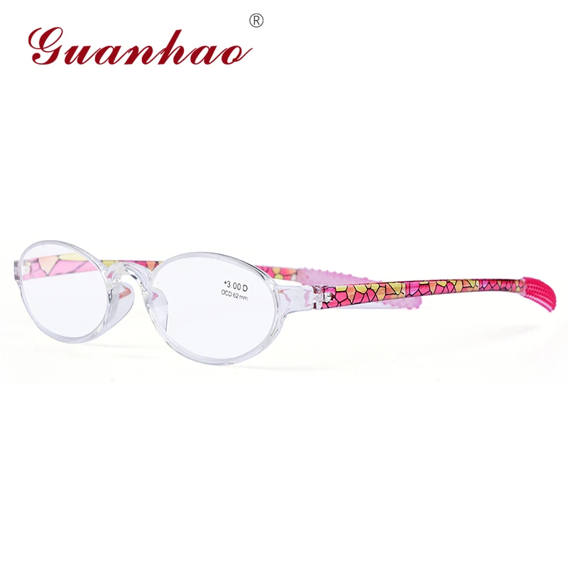

GUANHAO Reading Glasses TR90 Frame Resin Lens Half Rim Men Women Hyperopia Points to Reading glasses 1.0 1.5