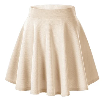 

2019 Sun Big Swing Woman Girl Ladies Skirts Four Seasons Universal Fashion Anti-Light High Waist Fluffy Pleated Female Skirt