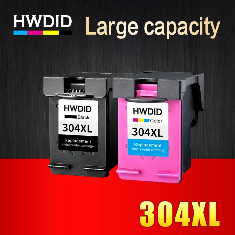 

HWDID Remanufactured 304XL Ink Cartridge Replacement for HP 304 XL N9K08AE N9K07AE Compatible for HP Deskjet 3700 3720 3730 3732