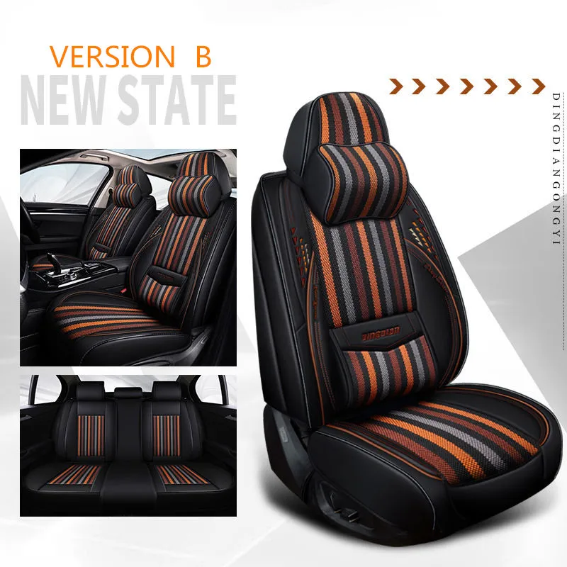 2019new 9D Стильный чехол для сиденья автомобиля для hyundai i30 ix35 ix25 Elantra Santa Fe Sonata Tucson Solaris Veloster Accent - Название цвета: Version  B