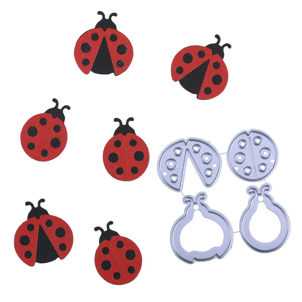 

4pcs/Set Ladybugs Metal Cutting Dies Stencil for DIY Scrapbooking Photo Album Paper Cards Decorative Crafts Embossing Animal Die