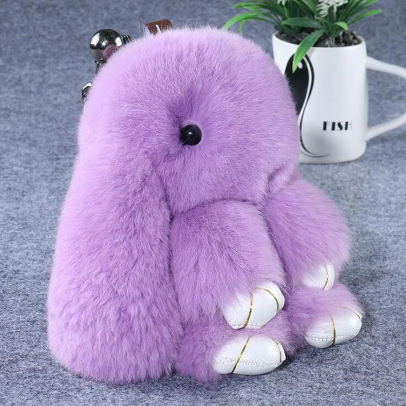 Горячая toys15CM подвеска &quotКролик&quot брелок Настоящий мех кролика пушистая игрушка