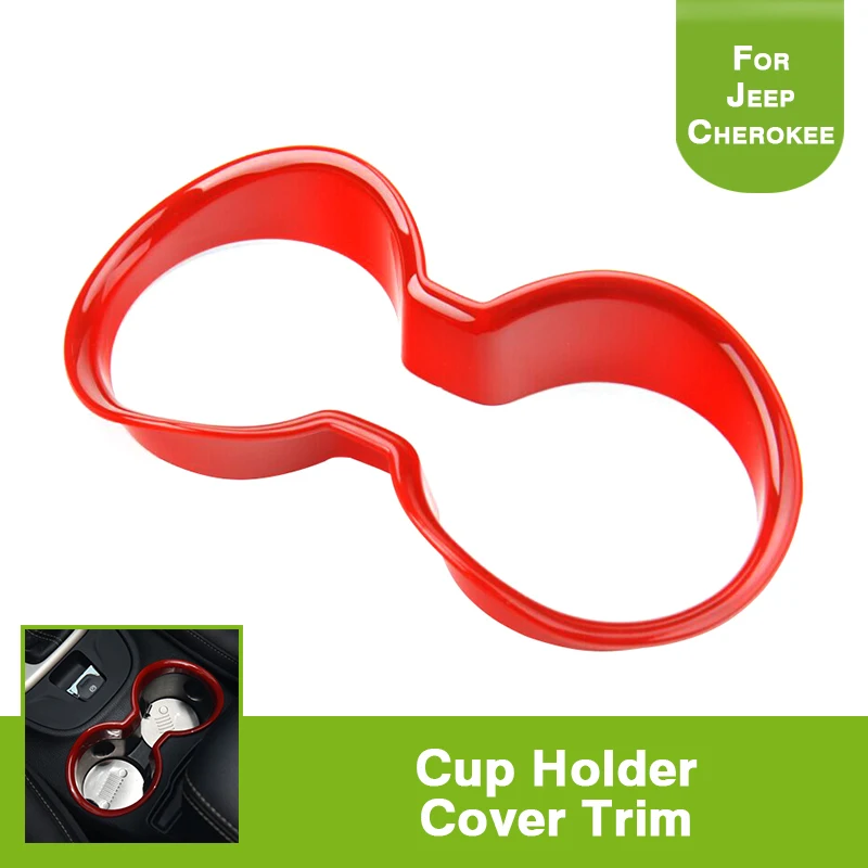 Car New Interior Water Cup Holder Cover Molding Trim Ring For Jeep