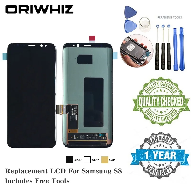 

Oriwhiz OLED LCD For Samsung S8 S7 G930A G93F G930V G930T G930 LCD Screen Replacement Display Touch Screen Complete Digitizer