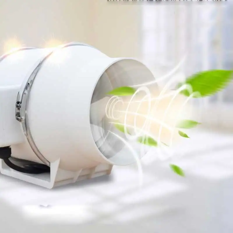 

220V Low Noise Inline Duct Fan Exhaust Fan Hydroponic Air Blower for Home Bathroom Ventilation Vent and Grow Room