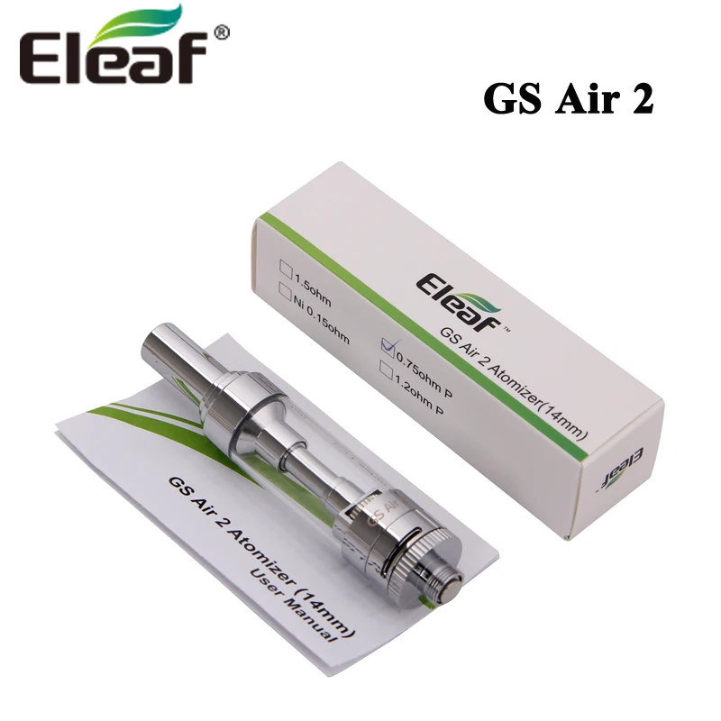 

Original Eleaf GS Air 2 Adjustable Airflow 2ml 14mm Atomizer Tank Match for E-Cigarettes Istick Basic Box Mod