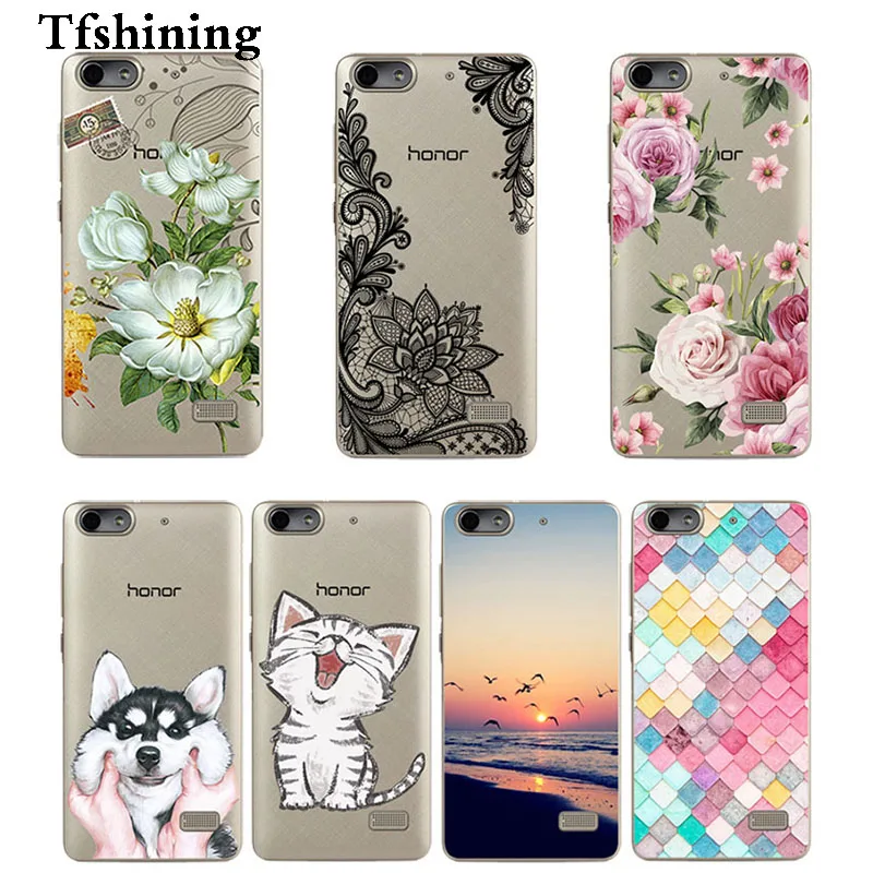 

Tfshining Phone Case For Huawei Honor 4C CHM-U01 CHC-U01 Silicone TPU Case Cover Fundas for Huawei G Play mini Huawei 4 C 4C Bag