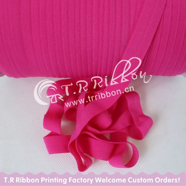 

New come!!matt foe elastic wholesale 5/8" elastic ribbon 50yards per color #187 Azalea High quality