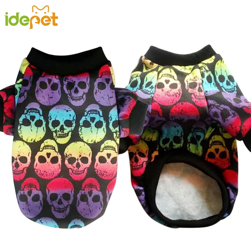 

XS-3XL Pet Dog Clothes Cartoon Skull Spring Vest Clothes For Dogs Cat T-shirt Soft Puppy Dogs Clothing Summer Shirt Vests 4b3
