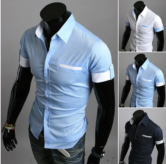 Top Ing New Style Summer Mens Fashion Dress Shirts Short Sleeve Top Ing New Style Summer Mens Fashion Dress Shirts Short Sleeve Male Slim Fit Casual Clothes Men S Clothing Brand Shirt In From
