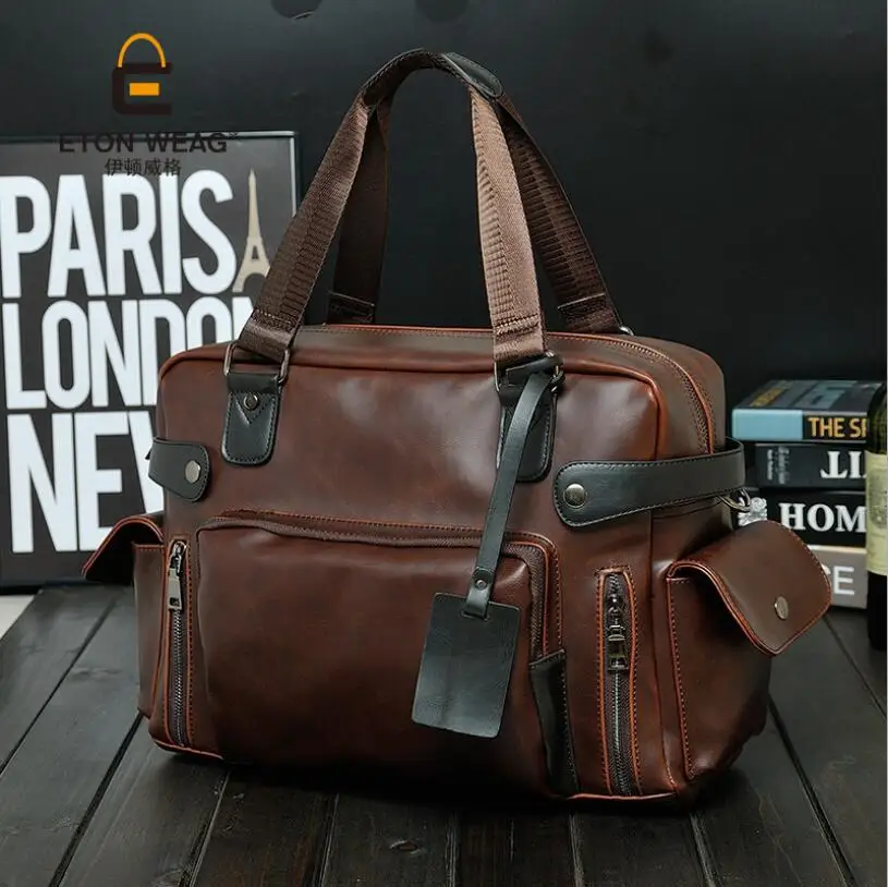 الكورية جديد الاتجاه الرجعية الرجال عالية الجودة ملف الكمبيوتر حمل عارضة الكتف Crossbody حقيبة حقائب مكتبية