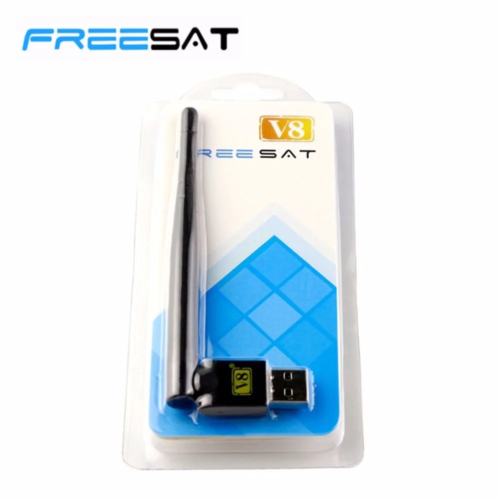 2,4 ГГц FREESAT USB WiFi с антенной работает для Freesat V7 HD V8 Супер цифровой приемник спутникового сигнала для HD ТВ телеприставки