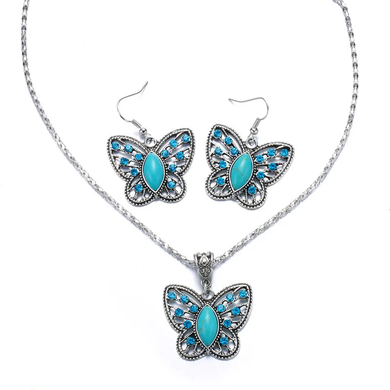 

Europe and the United States Explosio Bodhi Set Vintage Necklace Jewelry Fashion Earrings