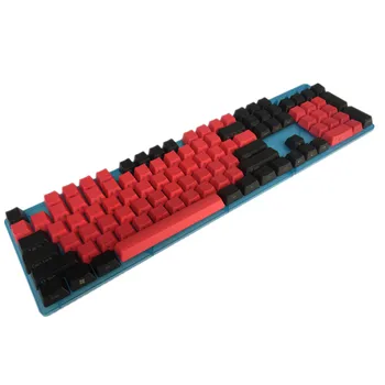 

Cool Jazz Mixed Red Black Thick PBT 104 87 61 ISO ANSI layout OEM Profile Keycaps For MX Mechanical Keyboard Free shipping