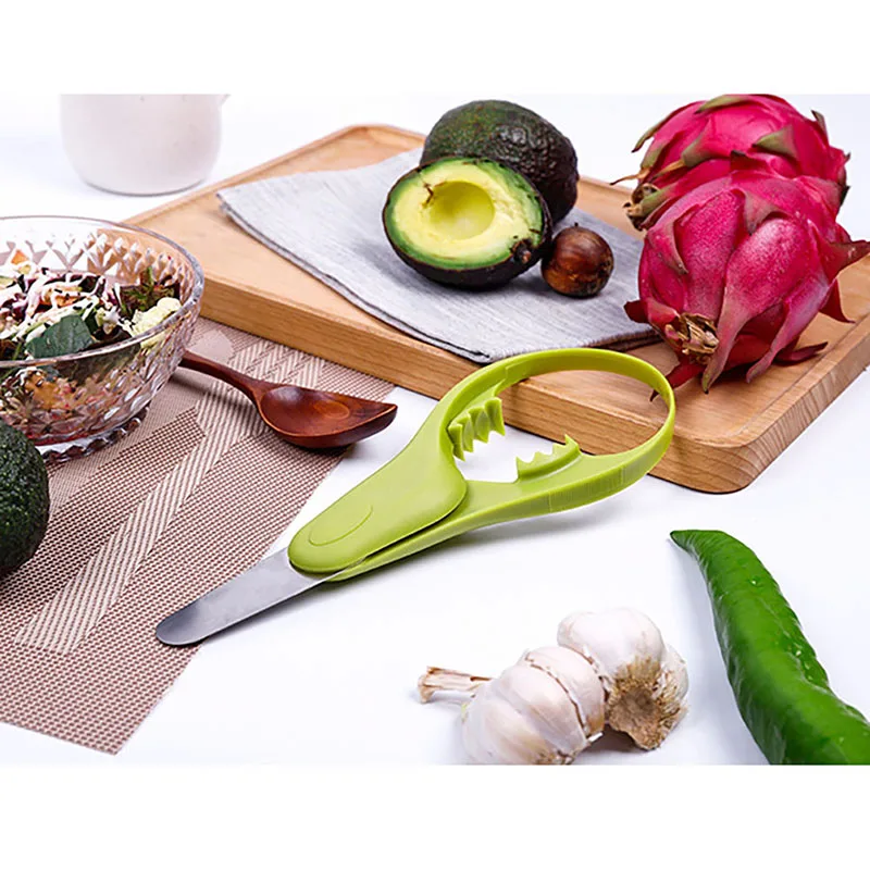 

3-in-1 Avocado Slicer Fruit Cutter Knife Corer Pulp Separator Shea Butter Knife Kitchen Helper Accessories Gadgets Cooking Tools