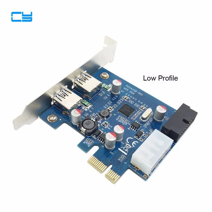 USB3.0 USB 3.0 PCI-E pcie card & 2 PORT and 20pin Female & Low Profile Half height bracket                                      