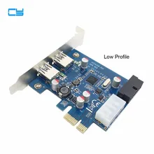USB3.0 USB 3.0 PCI-E pcie card & 2 PORT and 20pin Female & Low Profile Half height bracket                                      