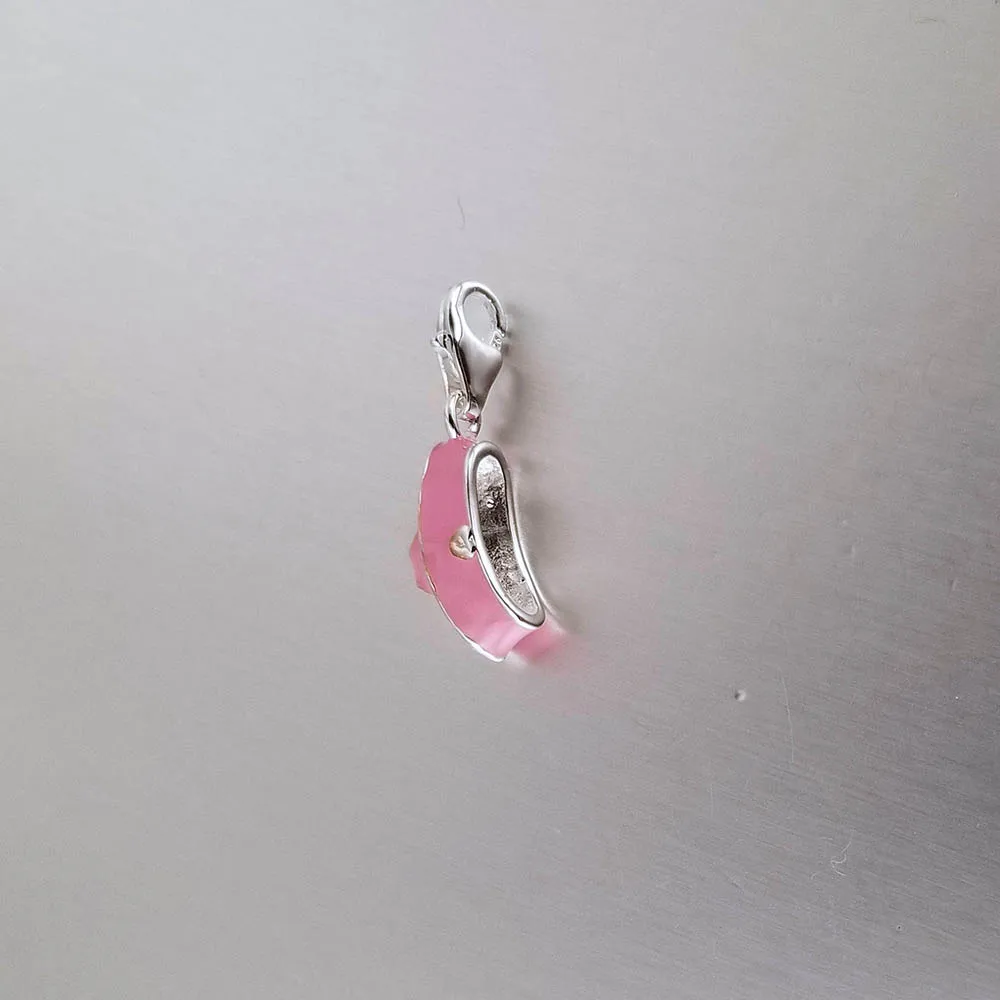 Bohemia 925 Sterling Silver Pink Glaze Bikini Swimwear Diy Charms Fit Bracelets Neckalce Making Jewelry For Women TCH0174 | Украшения и