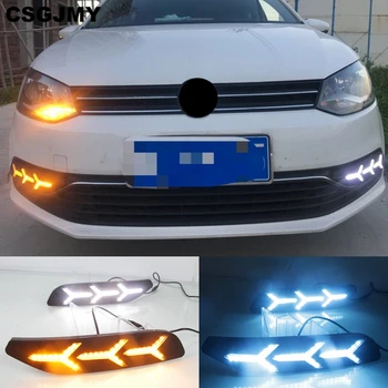 

2PCS LED Daytime Running Lights DRL Driving Dynamic Streamer Flow Fog light For Volkswagen VW polo 2014 2015 2016 2017 2018