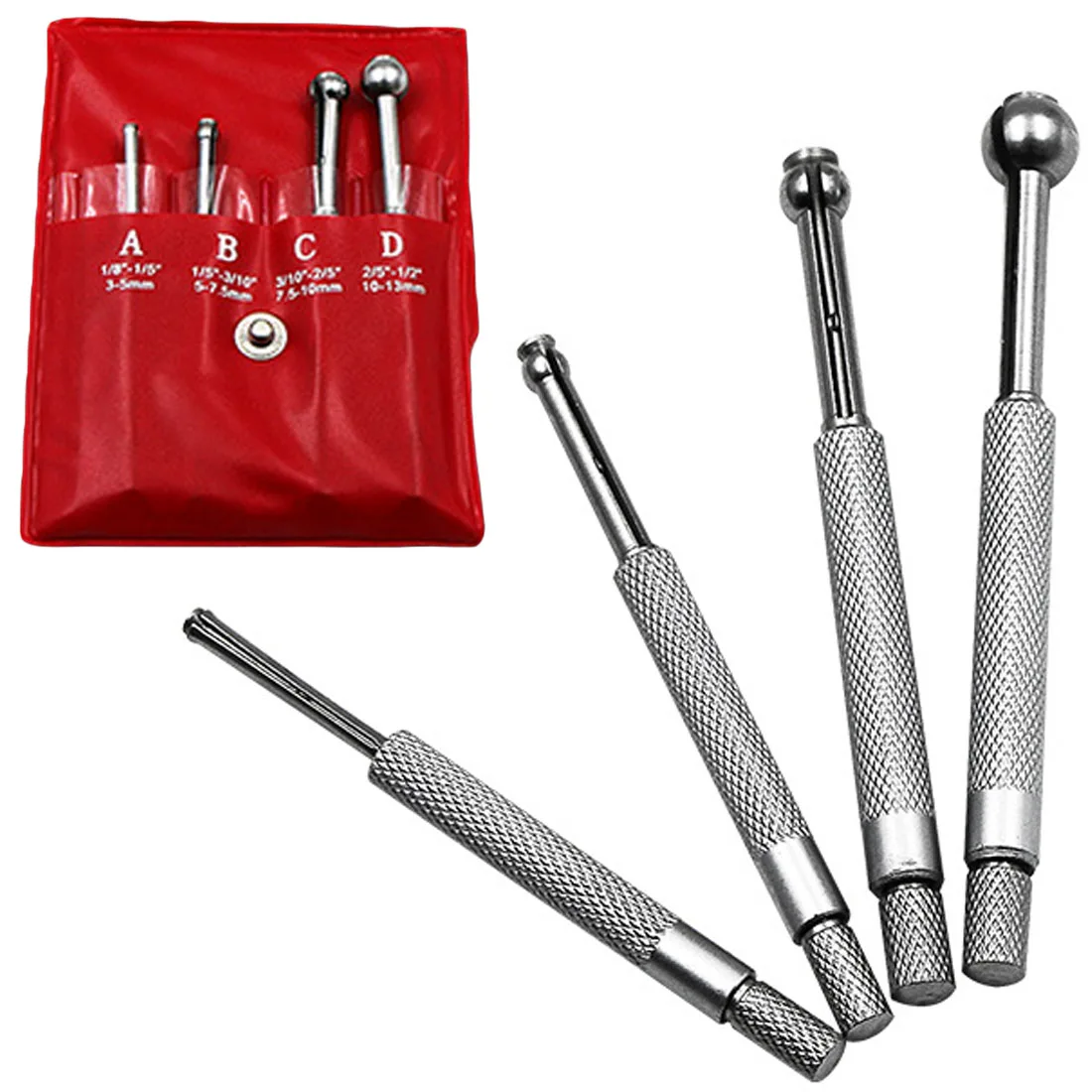 3 14mm Small Hole Bore Gauge 4Pcs Ball Type Telescoping Measure Gauge 1