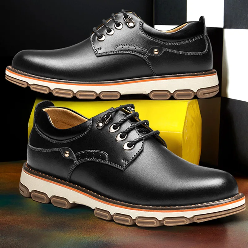 

SG3799 2016 New Comfortable Shoes Autumn Genuine Leather Casual Shoes for Man More Colors black, blue, brown, orange, white