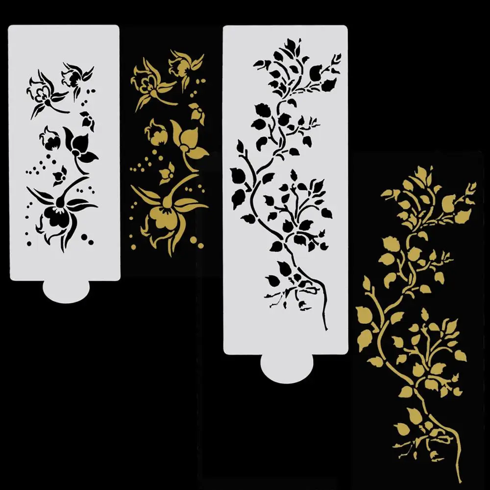 

Rose shape Coffee Cake Stencils Cookies Stencil for painting decor Template Biscuits Fondant Mold Cake Decorating Tools Bakeware