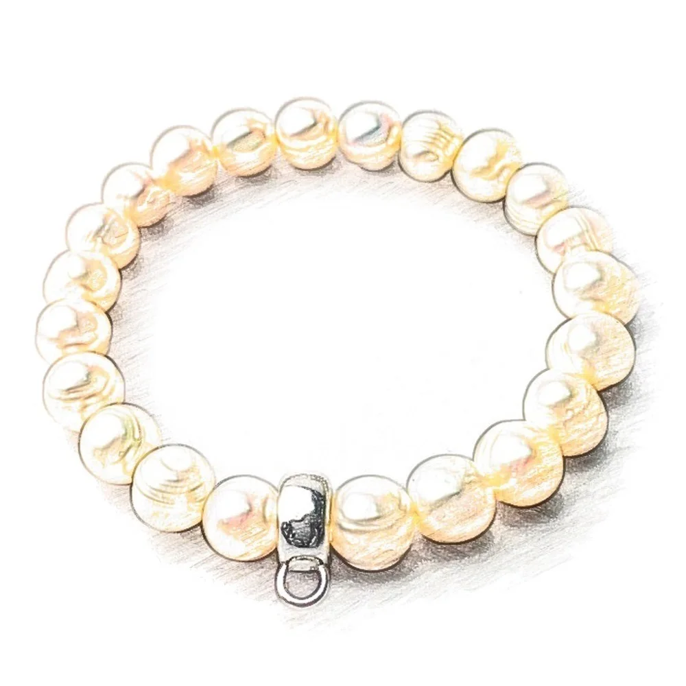 

Trendy Freshwater Pearls Charm Bracelets For Women Girls,2019 Spring New 925 Sterling Silver Glam Fashion Jewelry Gift Bijoux