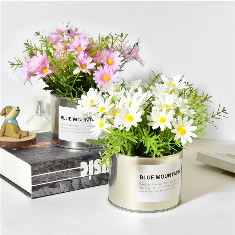 artificial sunflowers in vase