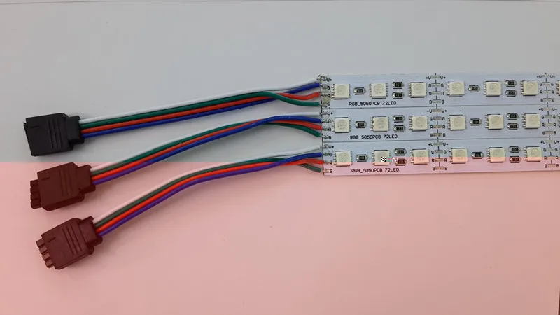 0,5 м 10 шт./лот светодиодный RGB жесткая Светодиодная лента LED освещение 12V 5050SMD 72 светодиодный s/M