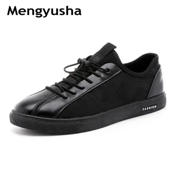 

Luxury Brand Men Shoes Casual Leather Fashion Trendy Black Flat Shoes for Men Drop Shipping