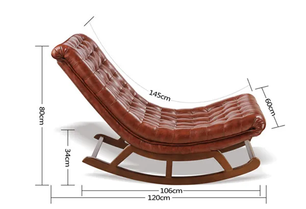 Современный дизайн кресло-качалка для гостиной, мебель для спальни, кресло-качалка с кожаной подушкой, деревянное удобное кресло для отдыха