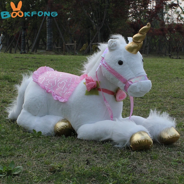 85cm Jumbo White Unicorn Plush Toys Giant Unicorn Stuffed