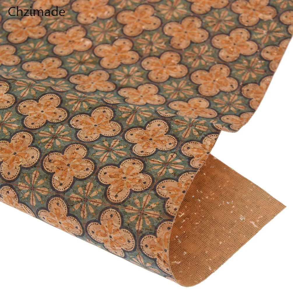 Chzimade 21x29 см A4 винтажная ткань с цветочным принтом лист мягкая пробковая Ткань для шитья одежды материалы для одежды - Цвет: 10