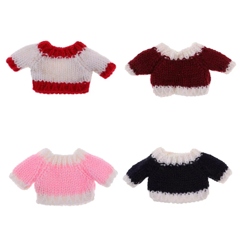 

1PCS New Miniature 1/12 Dollhouse Accessories Clothes Sweater for Blythe Doll Knitted Woven Tops