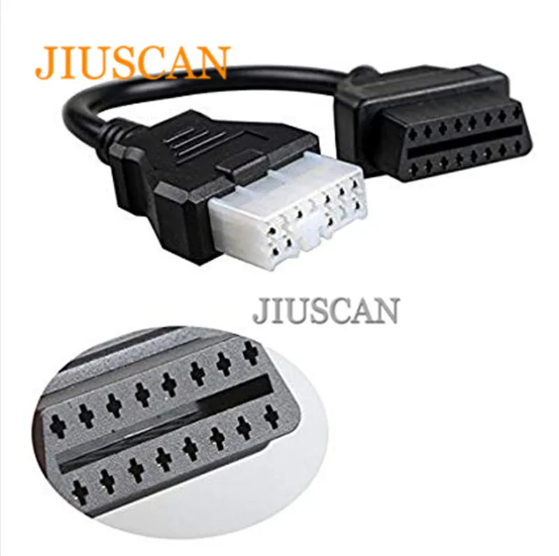 

OBD II Female Converter OBD2 Male Cable 12pin OBD1 OBD2 Connector Adapter for Mitsubishi Obd Extension Cable Adapter