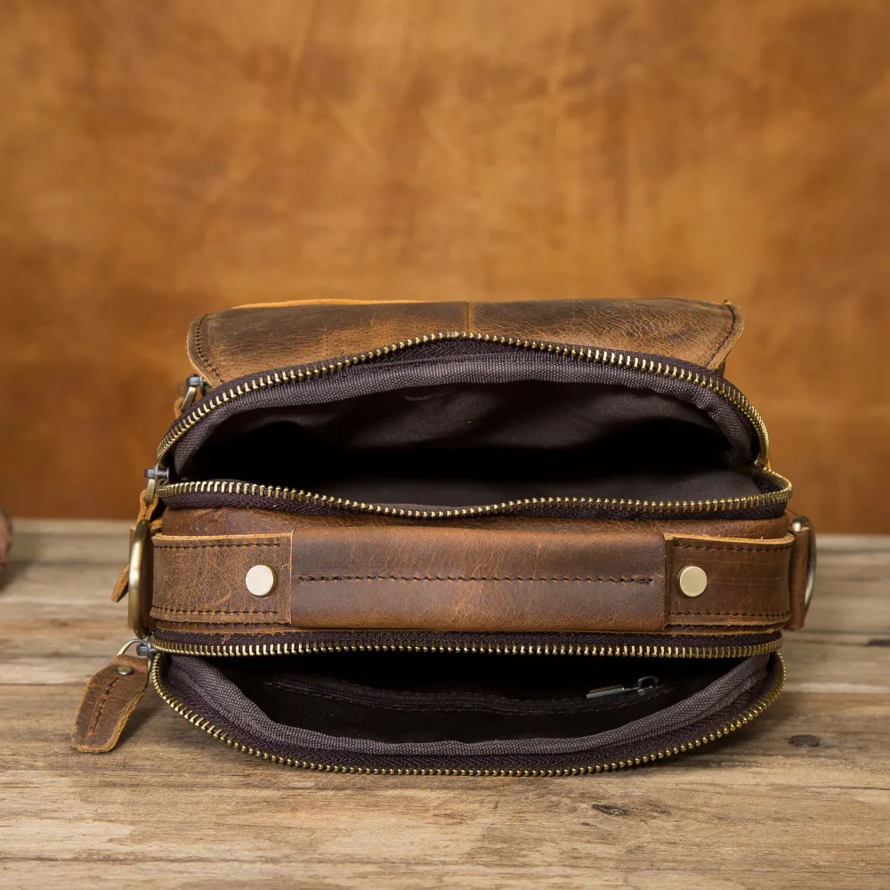 Оригинальная кожаная мужская модная повседневная сумка тоут Mochila дизайнерская