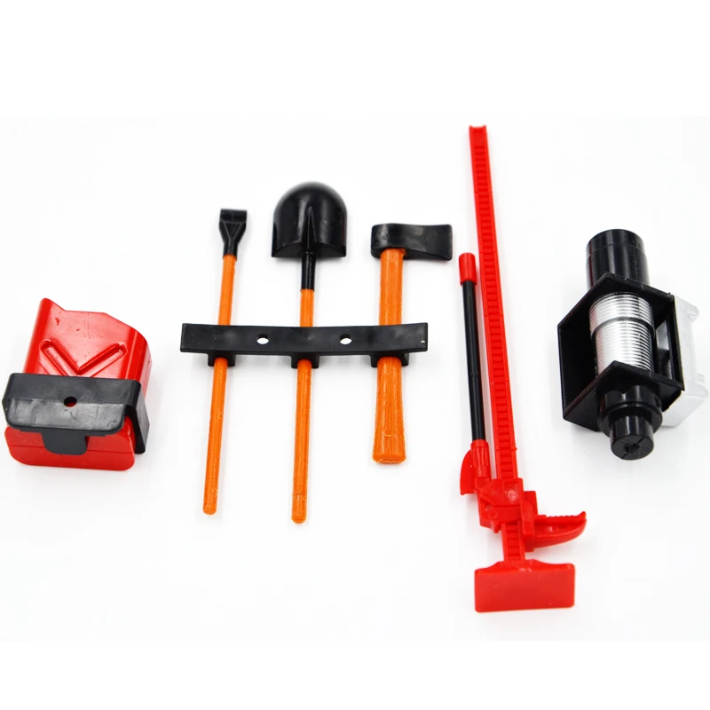 

1:10 Accessories Mini Fuel Tank Winch Jack Tools Kit for Axial SCX10 TAMIYA CC01 RC4WD D90 D110 RC Truck Car Parts