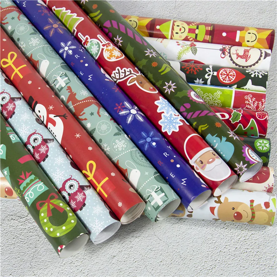 

Merry Christmas Wrapping Paper 3PCS 75x53cm Xmas Wrapping Paper Gift Present Xmas Party Gift Box Christmas Gift Packing Paper 30