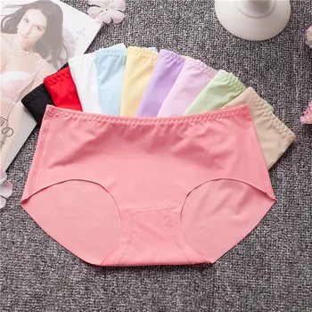

DeRuiLaDy Sexy Women Seamless Panties Thin Underwear Candy Color Mid Rise Panties Comfort Briefs Lingerie bragas de mujeres