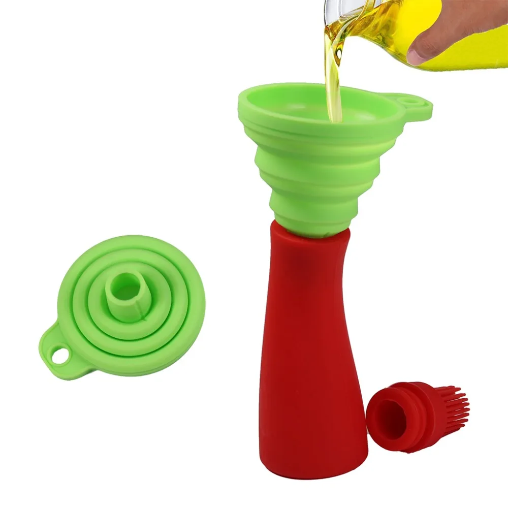 

Silicone Gel Foldable Collapsible Style Funnel Hopper Kitchen cooking tools