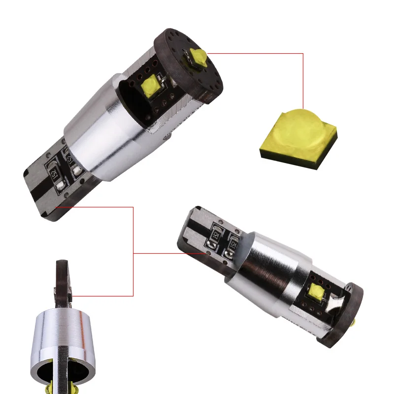 Светодиодные лампы T10 с чипами Cree CANBUS 15 Вт W5W без ошибок по OBC для внутреннего