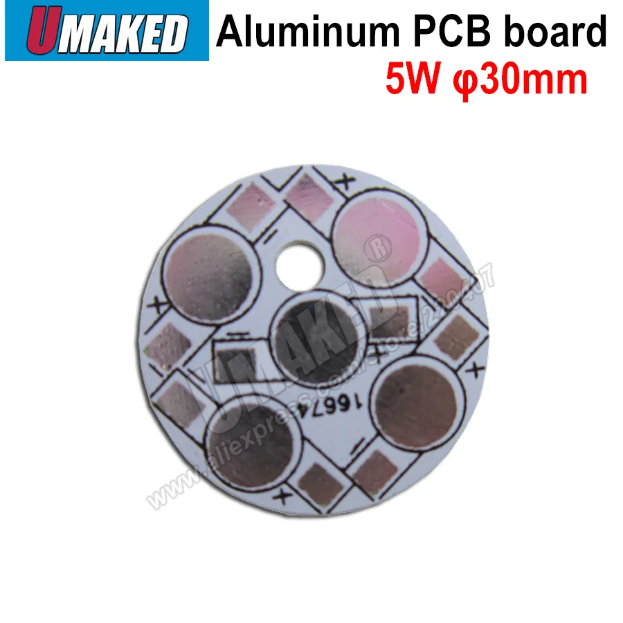 

5W 30mm DIY aluminum plate base for 5W bulb light, spotlight, LED PCB for high power bead, heat sink board Free shipping