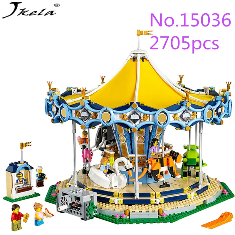 

2018 new 15036 carousel set blocks 2705 pcs model for children's toys creative diy compatible with legoingly friends