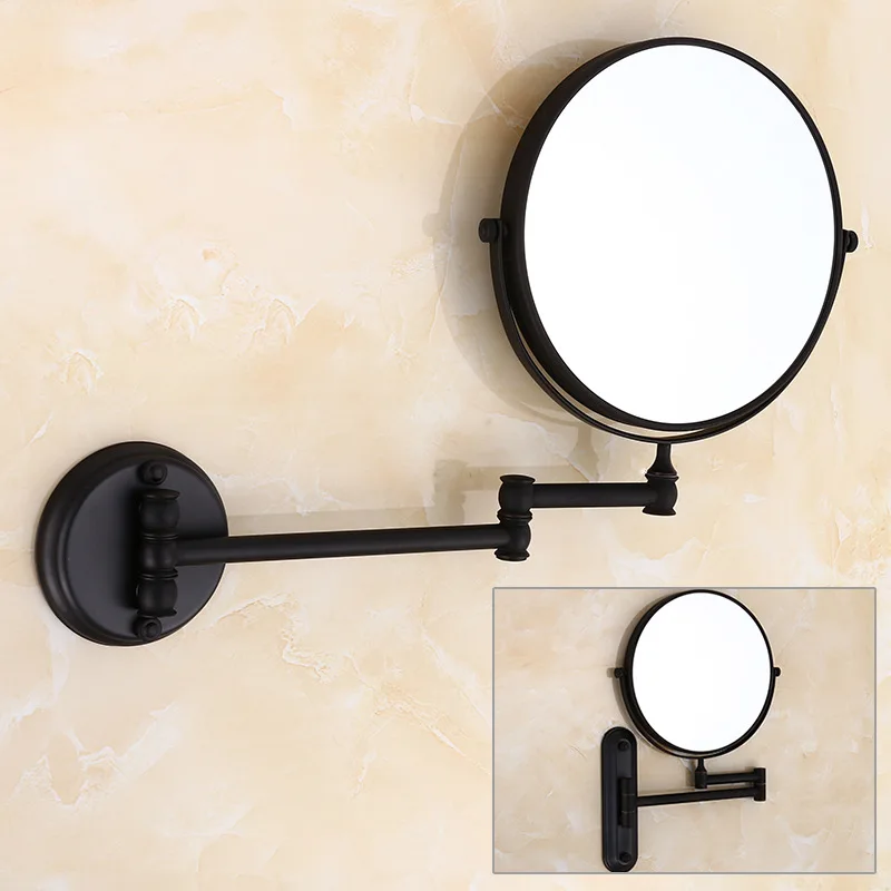 Туалетное зеркало настенное 8 дюймов Латунь 3X/1X увеличительное зеркало черное масло складное зеркало для макияжа косметическое зеркало