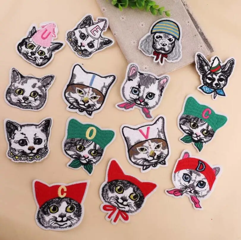 

Animal Head With Hat Patchwork Patch Embroidered Patches For Clothing Iron On For Close Shoes Bags Badges Embroidery