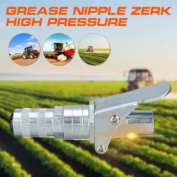 

1/8 NPT High Pressure Grease Nipple Tool Coupler Fitting Tip Stainless Steel Gauge Head Grease Mouth NPT 1/8" connector