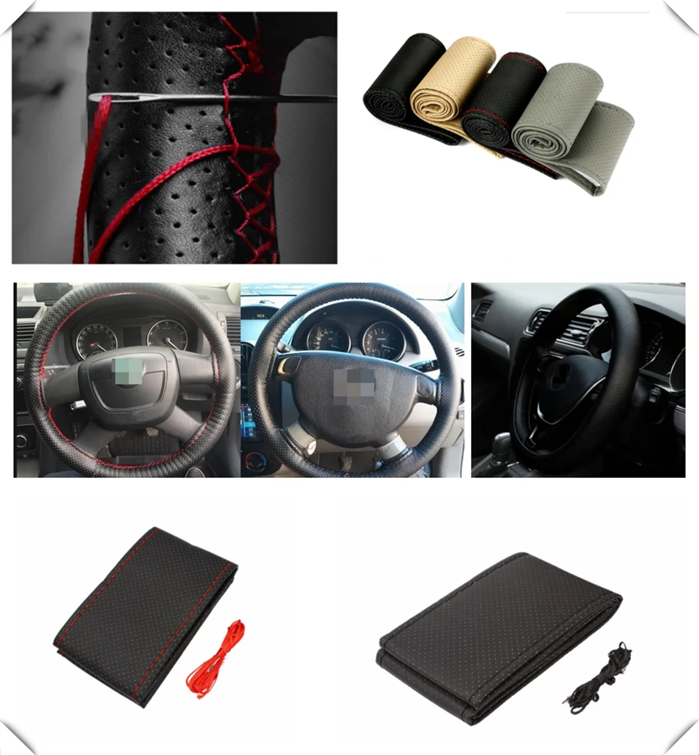 

Car DIY Braided Hand Sewing Steering Wheel Cover S M L Code Auto Parts for Chevrolet GPiX Jay Groove Beat Avalanche 34