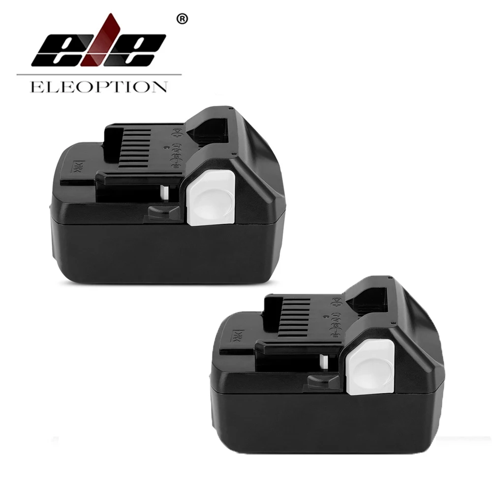 

ELEOPTION 2PCS 18V 4000mAh Li-ion Rechargeable Power Tool Battery for Hitachi BSL1830 BSL1840 330067