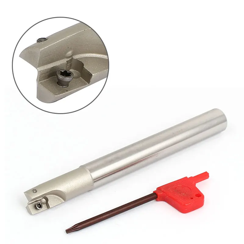 

Indexable End Mill BAP300R C14 14 130 2T with T8 Wrench Indexable Milling Cutter Tool Holder for APMT1135PDER Insert